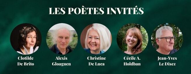 La houle des mots 2026 line-up: Clotilde de Brito, Alexis Gloaguen, Christine De Luca, C&eacute;cile A. Holdban, Jean-Yves Le Disez