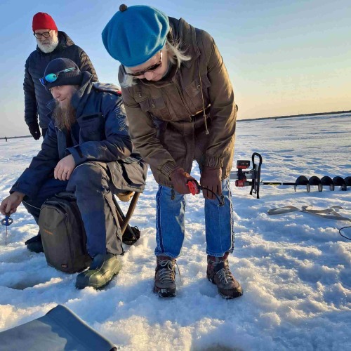 Christine De Luca, Ice fishing in Oulu, Finland